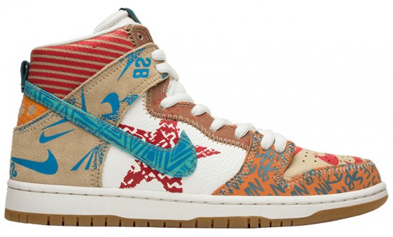Multicolor Womens Shoes Dunk Thomas Campbell x SB Dunk High EP8067-860