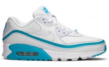 White Blue Mens Shoes Nike Undefeated x Air Max 90 ET3538-925