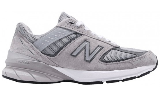 Grey White Mens Shoes New Balance 990 FL4145-887