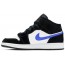 Black Blue Kids Shoes Jordan 1 Mid GS GA2048-731
