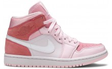 Pink Womens Shoes Jordan Wmns Air Jordan 1 Mid GK8253-104