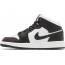 Black Mens Shoes Jordan 1 Mid GS JX8554-470