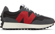 Black Red Mens Shoes New Balance 327 LC0435-905