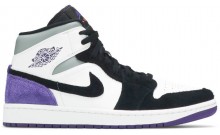Purple Womens Shoes Jordan 1 Mid SE PY5943-491