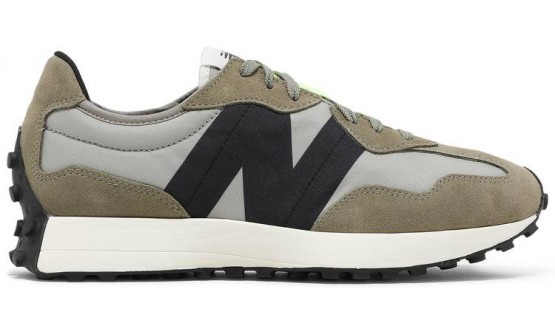 Grey Green Mens Shoes New Balance 327 QE0022-949