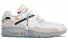 White Mens Shoes Nike Off-White x Air Max 90 TW8999-950