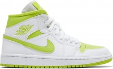 White Light Green Womens Shoes Jordan Wmns Air Jordan 1 Mid UI6473-634