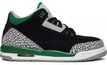 Deep Green Kids Shoes Jordan 3 Retro GS VR7967-527