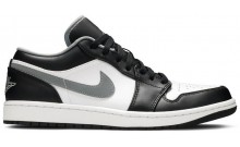 Black Grey Womens Shoes Jordan 1 Low VV6464-502