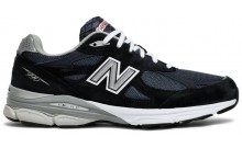 Navy Womens Shoes New Balance 990v3 Made In USA WG9645-891