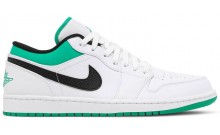 White Green Mens Shoes Jordan 1 Low YX3597-082