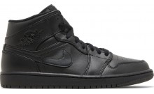 Black Womens Shoes Jordan 1 Mid ZE5295-910