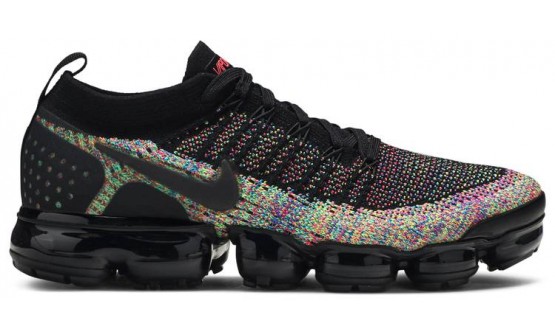 Black Multicolor Mens Shoes Nike Air VaporMax Flyknit 2 ZX0650-370